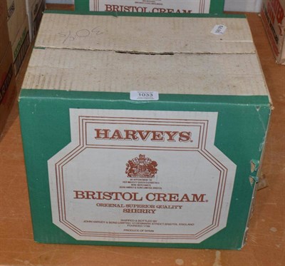 Lot 1033 - Twelve 70cl bottles of Harveys Bristol Cream Sherry in original cardboard box