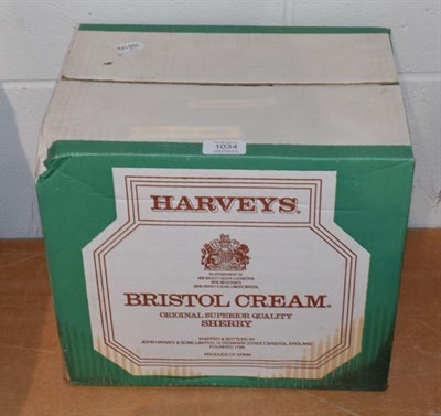 Lot 1034 - Twelve 70cl bottles of Harveys Bristol Cream Sherry in original cardboard box
