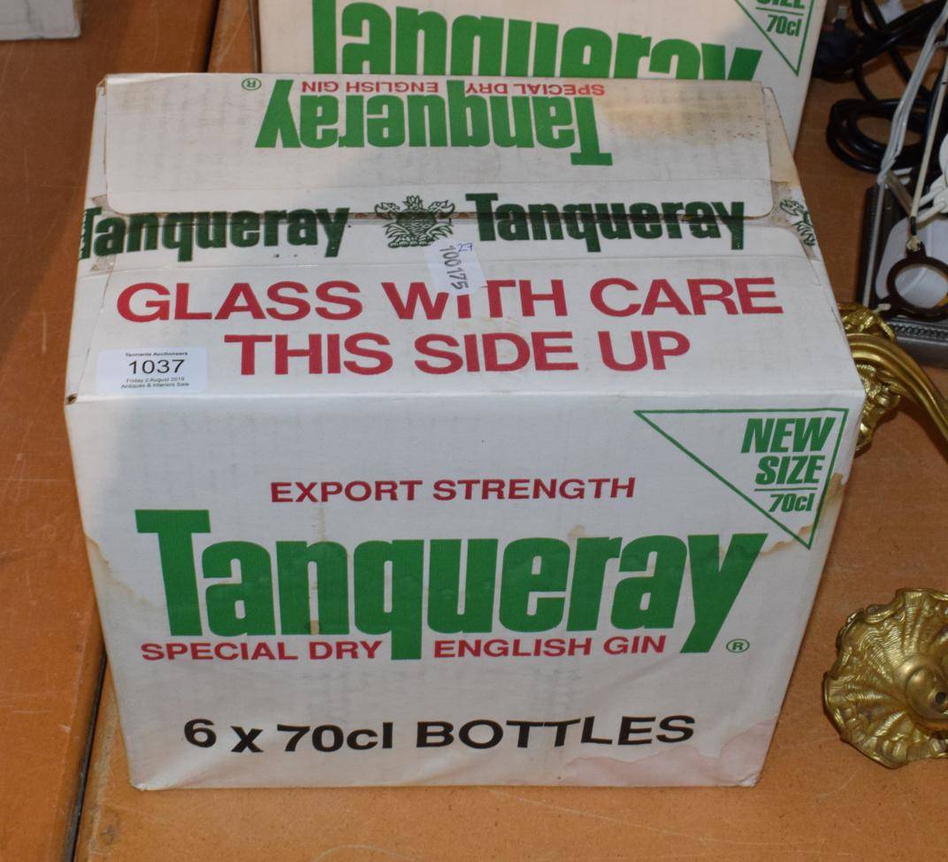 Lot 1037 - Six 70cl bottles of Tanqueray Special Dry English Gin in original cardboard box