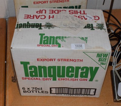 Lot 1038 - Six 70cl bottles of Tanqueray Special Dry English Gin in original cardboard box