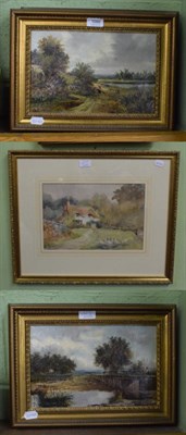 Lot 1099 - J Thorn, a pair of country scenes with figures, oil on canvas; together with an indistinctly signed