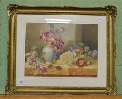 Lot 1115 - Mary Elizabeth Duffield (1819-1914) Still life of flowers, signed,  watercolour, 29cm by 39cm