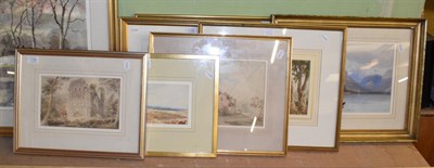 Lot 1134 - A collection of six 19th century English school landscape watercolours (6)