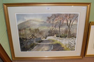 Lot 1136 - Sam Chadwick (1902-1992) Thorpe in Wharfedale, signed, watercolour, 41cm by 60cm
