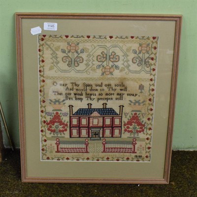Lot 1145 - A 19th century needlework sampler by Margaret Campbell 1848