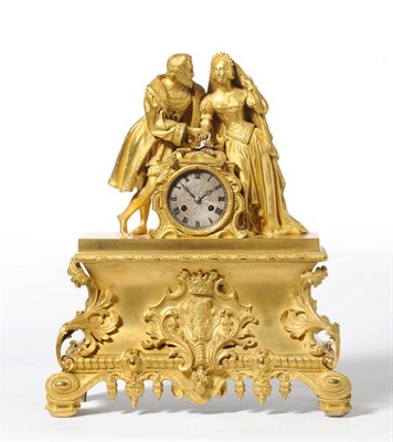 Lot 1361 - An Ormolu Striking Mantel Clock, signed Aubert Klaftenberger A Geneve, circa 1850, the case...