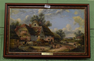 Lot 1146 - Attributed to Georgina Lara (fl. 1862-1871), An English Village Midday, oil on canvas laid on...
