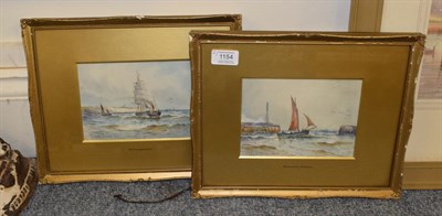 Lot 1154 - A pair of watercolours ''Bridlington'' and ''Off Flamborough'' by Austin Smith