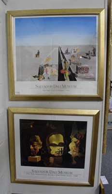 Lot 1175 - A pair of Salvador Dali museum posters, 61.5cm by 67cm