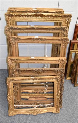 Lot 1185 - A pair of gilt composition picture frames and six similar frames of varying size (8)