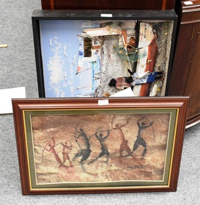 Lot 1187 - Helen Mary Mcowen (20th century) South African school, Coastal scene, mixed media; together...