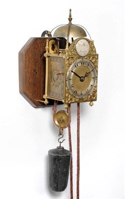 Lot 1366 - A Brass Miniature Striking Lantern Clock Made For The Turkish Market, signed Robt Ward, London,...