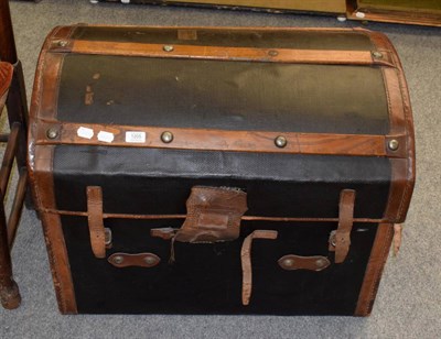 Lot 1205 - A Victorian dome topped trunk