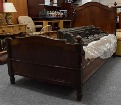 Lot 1210 - Victorian mahogany single bed, with mattress and slats