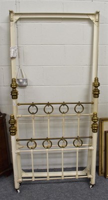 Lot 1240 - A Victorian style painted metal single bedstead