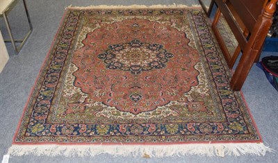 Lot 1243 - Kayseri Carpet Central Anatolia The coral pink field with central medallion framed by spandrels and