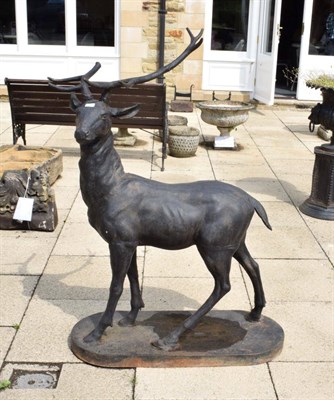 Lot 1244 - A reproduction garden ornament modelled as a Stag