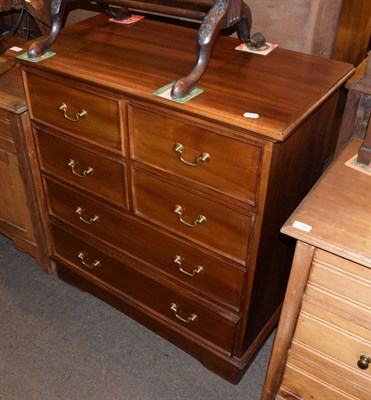 Lot 1286 - A mahogany four-height chest of drawers