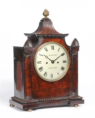 Lot 1375 - A Mahogany Striking Table Clock, J.Sharp & Son, London Bridge, circa 1820, the gadroon top with...