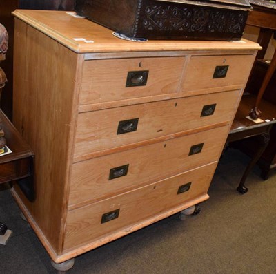 Lot 1300 - A Victorian pine four height chest of drawers