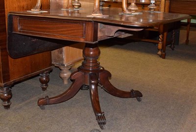 Lot 1301 - A 19th century drop leaf mahogany Pembroke table