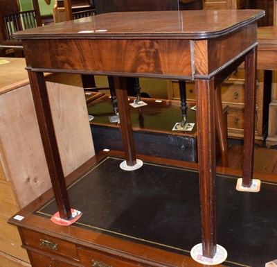 Lot 1304 - A George III mahogany side table fitted with a drawer