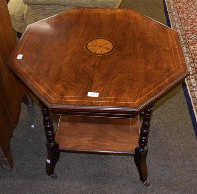 Lot 1323 - Late Victorian rosewood octagonal shaped occasional table