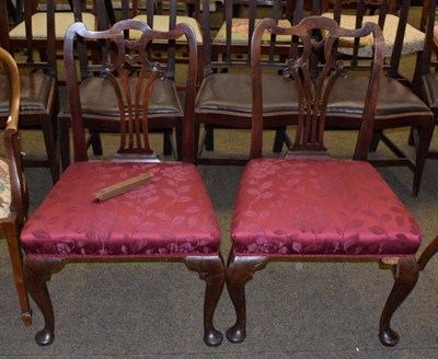 Lot 1347 - Pair of mid-Georgian mahogany dining chairs