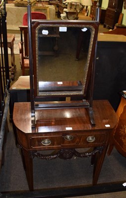 Lot 1379 - A George II walnut dressing table mirror on later stand; together with a late Victorian...