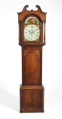 Lot 1387 - An Oak Eight Day Longcase Clock, signed Winder, Kirby Lonsdale, circa 1820, swan neck pediment,...