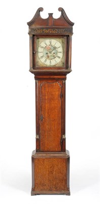 Lot 1390 - An Oak Eight Day Longcase Clock, signed Jno Lees Middleton, circa 1780, case with swan neck...