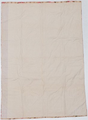 Lot 2029 - Circa 1840 Large French Boutis White Cotton Wedding Quilt, with central medallion depicting two...