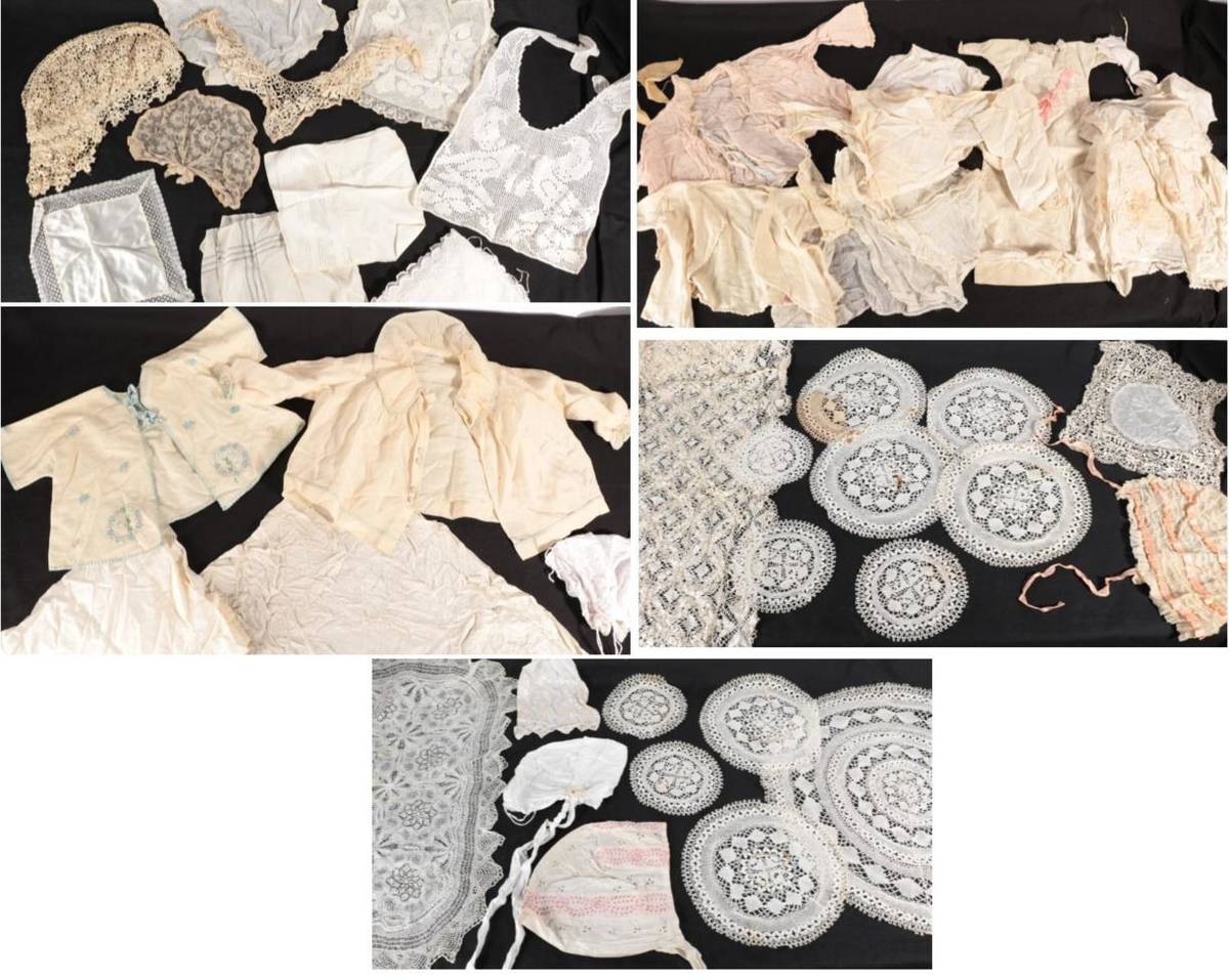 Lot 2072 - Assorted Early 20th Century Baby and Dolls Clothing, comprising  white cotton gown bodices,...