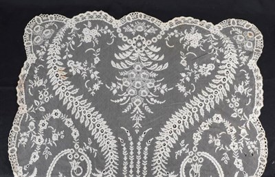 Lot 2088 - Late 19th Century/Early 20th Century Irish Tambour Lace Stole, decorated overall with stylised...