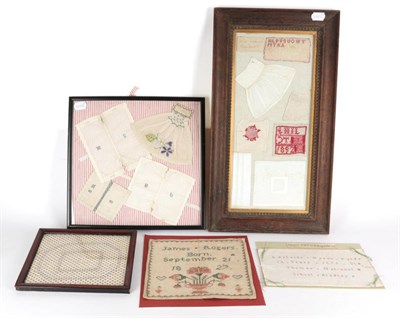 Lot 2095 - Assorted 19th Century and Later Needlework Items, comprising Alice Jackson's school needlework...