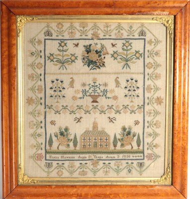 Lot 2100 - 19th Century Sampler, Worked by Eliza Hawkins, Aged 11 Years, worked to the lower centre with a...