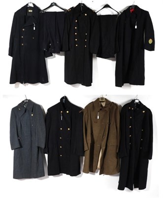 Lot 2140 - Assorted Military Wool Overcoats, including H Lotery & Co Ltd 1942 khaki great coat size 4;...
