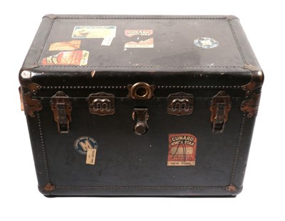 Lot 2205 - Early 20th Century Travelling Trunk, labelled R H Macy & Co, Herald Square, New York, with...