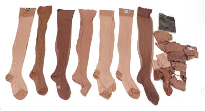 Lot 2217 - Group of Circa 1940s Tan Coloured Stockings Bearing the CC41 Mark, including five pairs of...