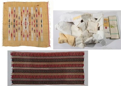 Lot 2233 - Early 20th Century Eastern Wool Woven Cloth, comprising multi vertical strips of various sizes,...