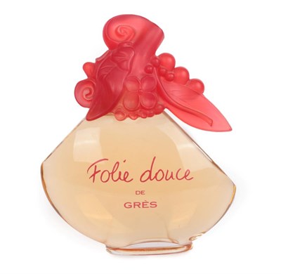 Lot 2257 - Gres Folie Douce Advertising Display Dummy Factice, the large clear glass oval shaped bottle...