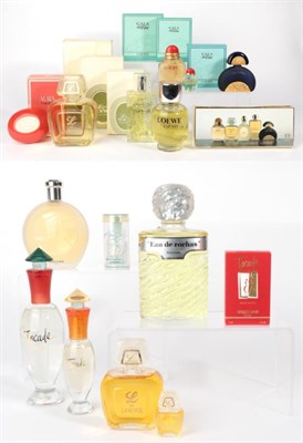 Lot 2280 - Group of Assorted Vintage Rochas and Loewe Factice and Perfume Display Bottles, a mixture of mainly