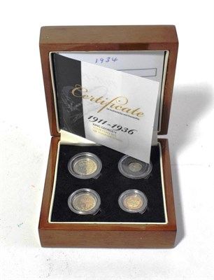 Lot 8 - George V (1910-1936), Maundy Set, 1934, in later fitted case with recent certificate, (S.4043)....