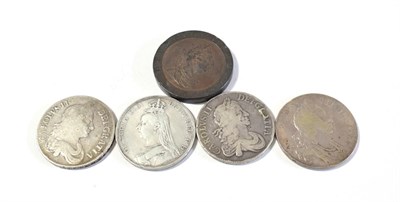 Lot 21 - Charles II (1660-1685), Crowns (2), 1670 and 1673, second and third draped bust right, rev. crowned