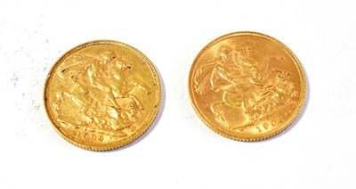 Lot 27 - Edward VII, (1901-1910), Sovereigns (2), 1903 Melbourne, (S.3971) and 1908 London, (S.3969)....
