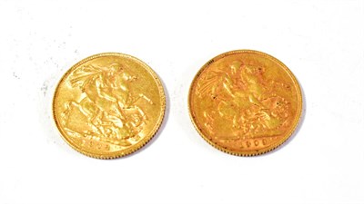 Lot 28 - Edward VII, (1901-1910), Sovereigns (2), 1908 and 1909, (S.3969). The first fine good very fine...
