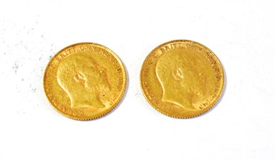 Lot 31 - Edward VII (1901-1910), Half Sovereigns (2), bare head right, 1903 and 1908, (S.3974A and S.3974B).
