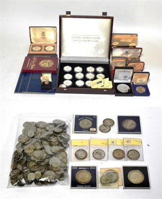 Lot 39 - Miscellaneous Silver Coins and medals: Windsor Mint Royal Air Force Diamond Jubilee set, 1978,...