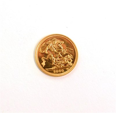 Lot 79 - Gold Half Sovereign 2000, cased, no certificate, BU
