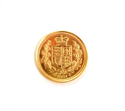Lot 80 - Gold Half Sovereign 2002, cased, no certificate, BU
